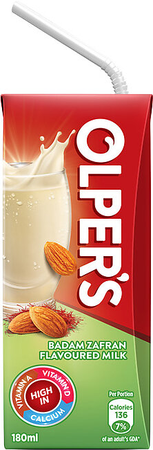 Olpers Flavored Milk 180ml Badam Zafran 24 Pcs