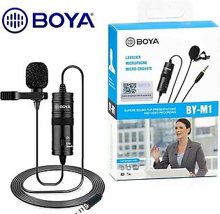 Boya By M1 Professional Collar Microphone 3.5mm Audio Video Record Lavalier Lapel Mic For Android Smartphone Dslr Pc