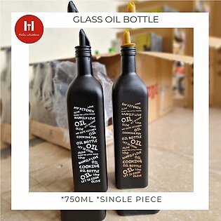 Oil Glass Bottle, Kitchen Oil Glass Bottle, Glass Oil And Vinegar Dispenser, Glass Oil Spray Bottle, Oil Storage Dispenser, Premium Glass Oil Bottle With Cap, Gadget Cooking Tools For BBQ Baking Frying By HALAI TRADERS
