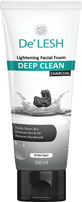 Delesh Charcoal Face Wash (whitening Facial Foam)