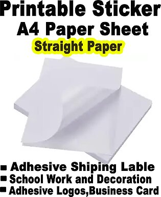 Printable Sticker A4 Paper Sheet For School Work, Shiping Lables, Printing Drawing Logos,Flyers and Business Cards