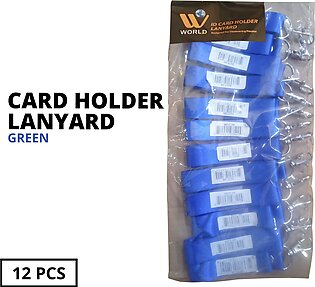 Wbm Card Holder Lanyard-blue-12pcs- Card Holder, Card Holder Strap, Crad Holder Lanyard, Card Holder Strap With Lanyard