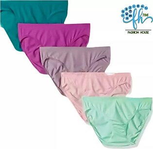 Pack Of 05 Soft Cotton Underwear Panties For Girls & Women Multi Color Cotton Panties