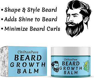 Beard Growth Balm – Adds Shine To Beard, Minimize Beard Curls, Style, Smoothes & Nourishes Beard