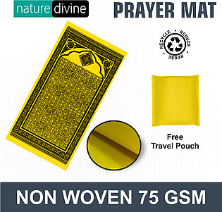 Travel Prayer Mat Jae Namaz Yellow Non Woven Safri Janamaz