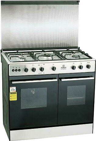 Indus 5 Burner Gas Cooking Range With Baking Oven Igt-540 - Black