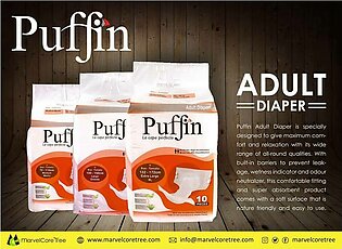 Puffin Extra Large Adult Diaper Xl 10 Pcs.