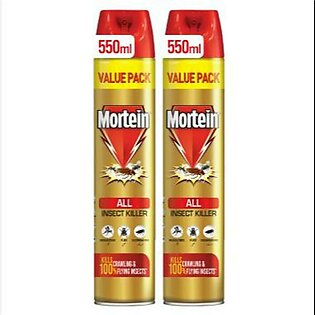 Mortein All Insect Killer Spray Kills In One Spray 550ml - Pack Of 2
