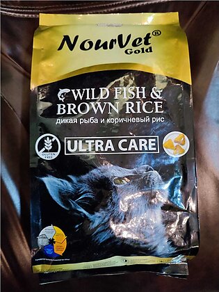 1 X Nourvet Cat Food Gold Fish & Brown Rice