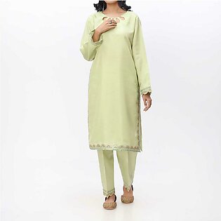 Stylo 2pc- Embroidered Katan Silk Shirt & Trouser Ps3386 Shoes For Girls/ Women