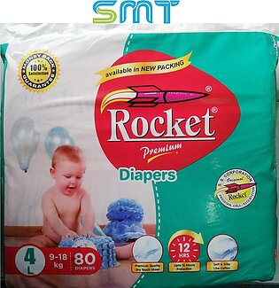 Rocket Premium Diapers Size-4 Large 80-pcs