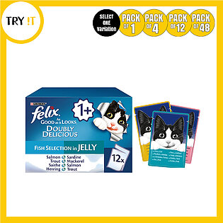 Felix As Good As It Looks Cat Food Doubly Delicious Fish Selection - 100g - Cat Food