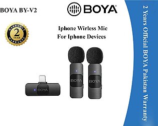 2 Years Warranty - By-v2 Wireless Microphone System With Separate High Noise Reduction Button For Eye Phone,eye Os Devices