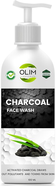 Olim Naturals - White Glowing Activated Charcoal Face Wash Anti Acne Skin Care Formula