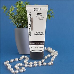 Derma Clean 3d Whitening Facial Foam For Oil Control , Anti Acne , And Dark Spot - 120ml