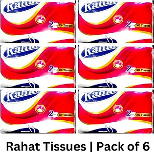 Rahat Tissue Silky Soft Pack Of 6 2ply 300 Tissues