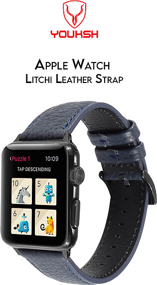 YOUKSH Apple Watch - Luxury Leather Lychee Strap - 38/40mm,For Apple Watch Series,1/2/3/4/5/6.