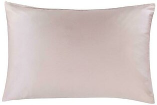 Solid Silk Satin Contrast Color Pillow Cover - Plw03-pk,wh
