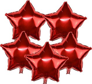 Red Stars Foil Balloon Pack Of 5 Stars Foil Balloon
