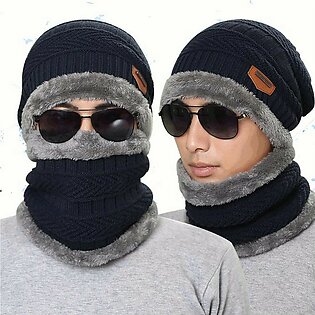 Warm Hats Cap Scarf Winter Wool Hat Knitting For Men Caps Lady Beanie Knitted Hats Women's Hats
