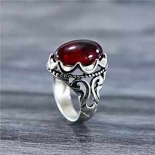 Stainless Steel Turkish Silver Fashion Stone Ring For Man