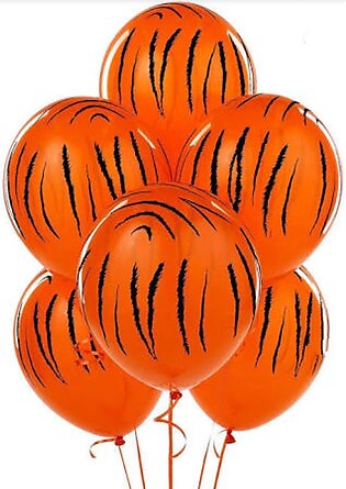 Jungle Safari Tiger Strip Latex Balloon 12pcs