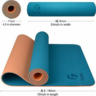 Yoga mat 6 mm Yoga Mat Exercise mat yoga ball mat soft mat travelling exercise fitness Multi colour