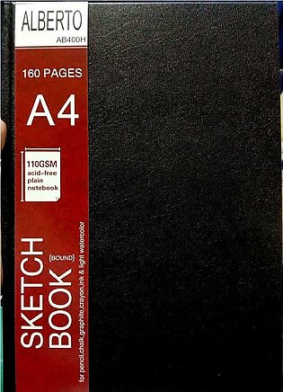 Alberto A4 Sketch Book Hard Bound 160pages 110gm