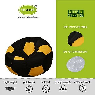 Relaxsit Football Fabric Bean Bag – Luxury Room Comfy Furniture – Bean Bag Chair with Cool Imprinting