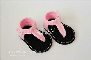 Crochet Shoes For Babies/ Baby Girl Woolen Shoes / Handmade Woolen Booties For Baby Girls
