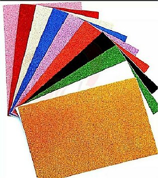 Glitter Foamic Sheets A4 Size Mix colour Pack of 10