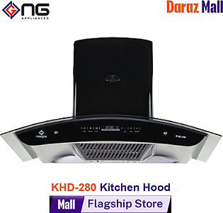 Nasgas Kitchen Hood Khd-280 35inch Touch Panel Front & Top 5mm Tempered Glass