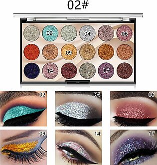 Miss Rose 18 Colors Sequins Glitter Powder High Gloss Pearly Eye Shadow Palette