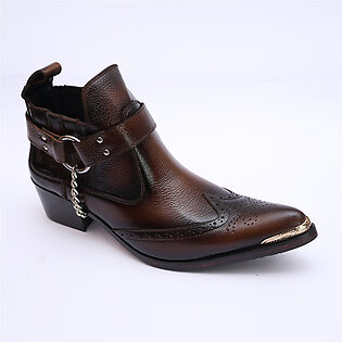 Shoe Hub Cow Boy Steel Shoes In Brown For Men - Shb-cbs