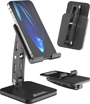 Zaw Foldable Phone Stand (matte Black), 180° Adjustable Acrylic Cell Phone Stand Mobile Holder, Pocketable Mobile Stand, Compatible With 14 Pro Max, S21 S20 Smartphones, Home & Office Accessories