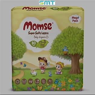 Momse Diapers Mega Pack Size 3no Medium 6-11kg (80 Pcs Pack)