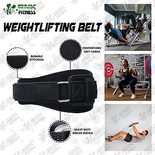 Weight Lifting Belt - 5 Inches Wide 8mm Thick Gym Belt Bodybuilding Powerlifting Crossfit Lumbar Support Deadlifts Workout Squats Exercise for Men & Women (SNK FITNESS)