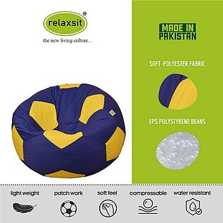Relaxsit Football Fabric Bean Bag – Luxury Room Comfy Furniture – Bean Bag Chair With Cool Imprinting