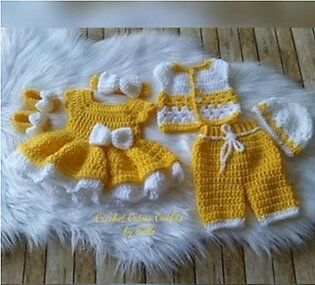 Cute Baby Girls Woolen Frock Set / Baby Girl Dress