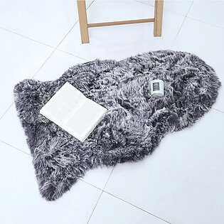 Indoor Shaggy Carpet For Bedroom - Fluffy Floor Mat For Living Room - Grey