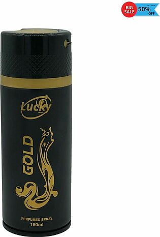 Perfumed Body Spray Gold 150ml Big Bottle By Lucky Inspire By Axe Body Spray | Imported High Quality Long Lasting Best For Men And Women | Gift For Men And Women Boy And Girl Him And Her | Fresh Perfumed Scent Fragrance | Daily Use | Occasion Gift