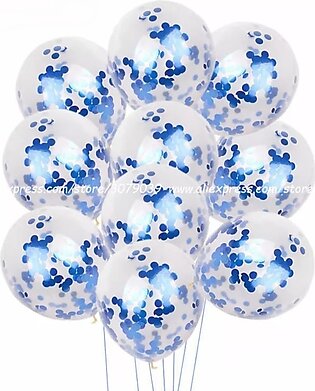 Blue Confetti Balloons ( Pack Of 10 )