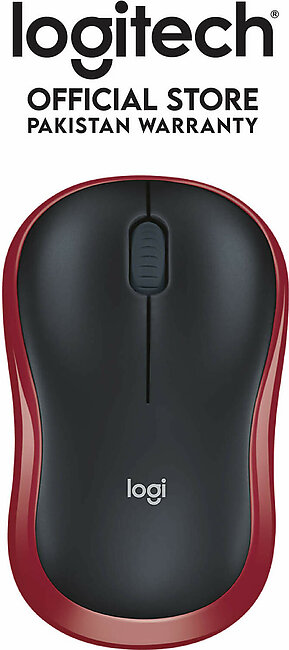 Logitech M185 Wireless Mouse (red) With Usb Mini Receiver, Compatible With Pc, Mac, Laptop