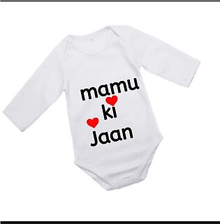Full Sleeves Khala-mamu-phupho Printed Romper For Kids Body Suit For Boy And Girls Printed