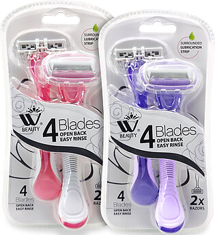 (pack Of 2)wbm Women Body Razor ( Pink & Purple) | Shaving Razor For Women