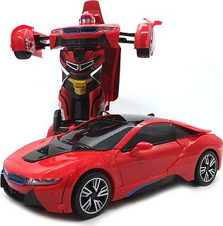 3d Deformed Bmw Super Speed Robot Car For Kids - Red