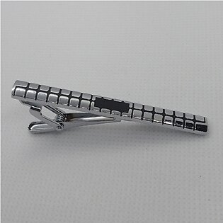 Silver Stainless Steel Tie Pin-tie Clips For Men'-6 Cm