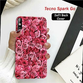 Tecno Spark Go Cover Case - Floral Soft Case Cover for Tecno Spark Go