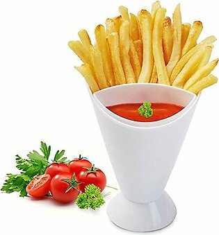 Dream Enterprises French Fry Cone Dipping Cups For French Fries And Veggies Removable Dip Cup - Bpa Free