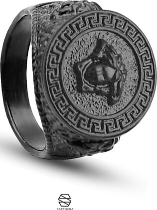 Matt Black Varsace Stainless Steel Ring for Men